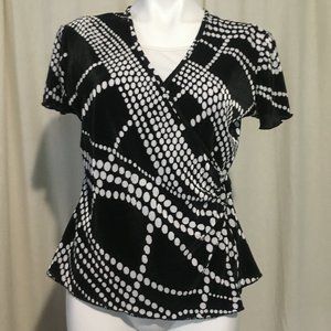 Covington Short Sleeve Blouse Size Medium